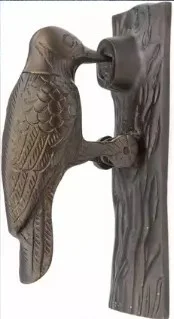 Antique Brass Woodpecker Shaped Door Knockers