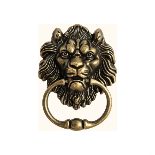 Lion Sculpted Brass Door Knockers