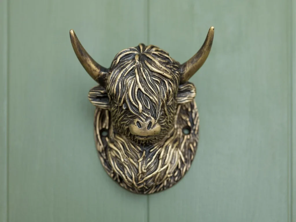  Highland Cow Door Knocker by Brassbee