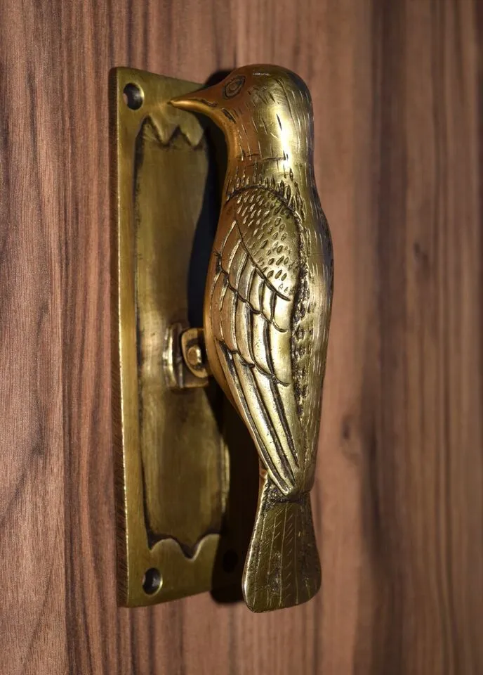 Woodpecker Bird Design Wooden Door Knocker