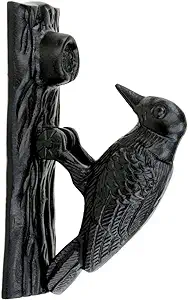 Woodpecker Shaped Black Door Knocker